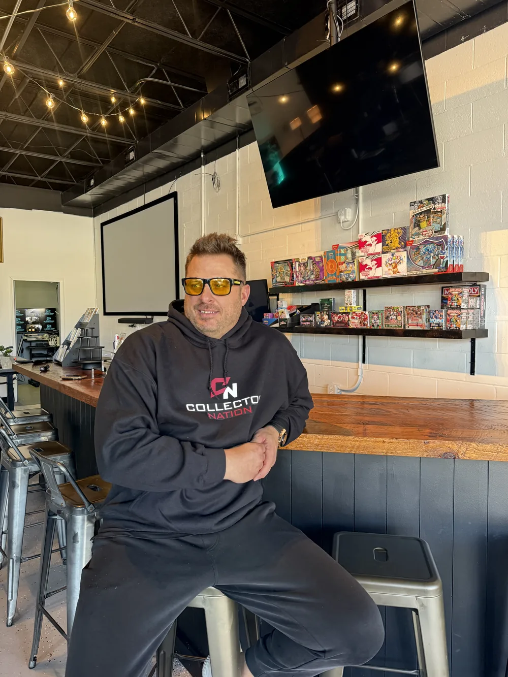 Ryan Alford inside Collector Station